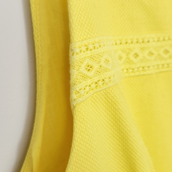J. Crew Yellow Cotton Pique Fit & Flare Sleeveless Dress Size 2 - Picture 4 of 13